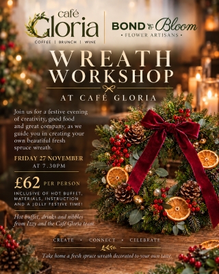 Christmas Wreath Workshop at Cafe Gloria