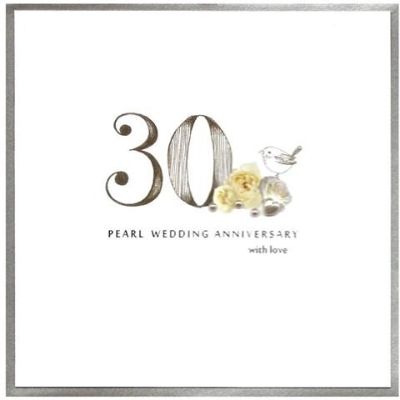 Anniversary Card   30th (Pearl)