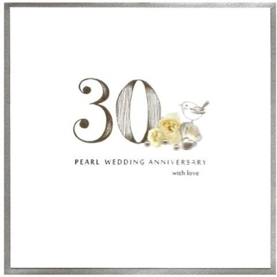 Anniversary Card   30th (Pearl)