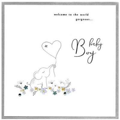 Gorgeous Baby Boy card, Elephant