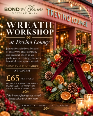 Christmas Wreath Workshop at Trevino Lounge