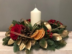 Christmas Candle Arrangement