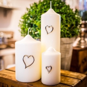 Candles with Jewellery