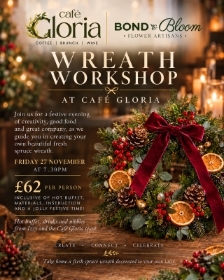 Christmas Wreath Workshop at Cafe Gloria