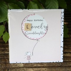 Lovely Granddaughter Scrabble Birthday Card