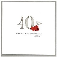 Anniversary Card 40th (Ruby)