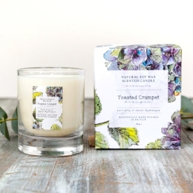 Earl Grey and Sweet Hydrangea Candle in Glass Pot